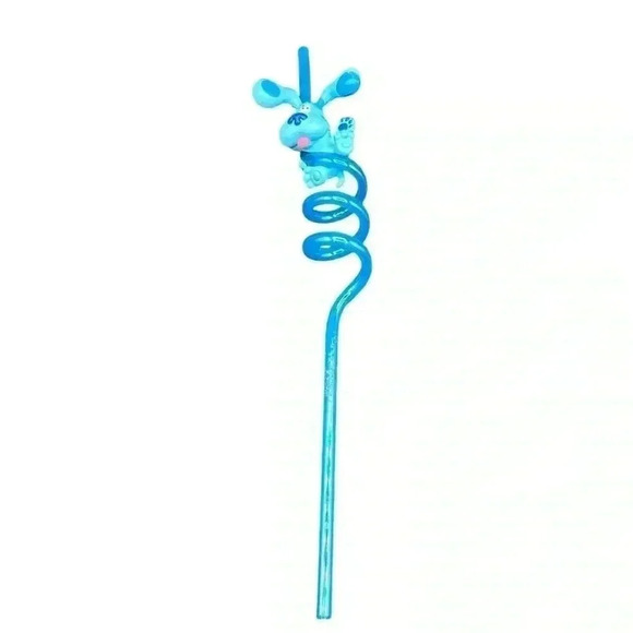 BLUES CLUES 1999 SWIRLING STRAW NOSTALGIC 90s CHILDREN’S SHOW COLLECTIBLE - Picture 1 of 8
